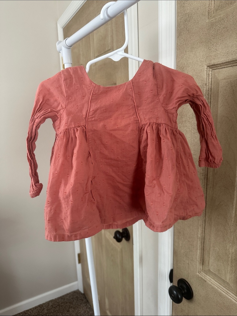 Tahari Girls Long-Sleeve Blouse in Coral